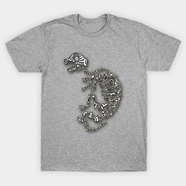 Long Sleep Dino #2 (Shadow) T-Shirt by martinussumbaji